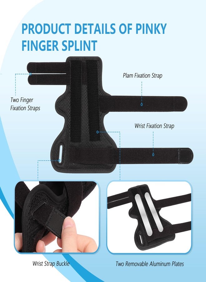 joingood Pinky Finger Splint, Boxer Fracture Splint, Metacarpal Splint for 4th or 5th Finger, Finger Splint for Broken Finger Trigger Finger Arthritis Tendonitis,Fits for Left & Right Hand(Mesh,S/M) - Image 5