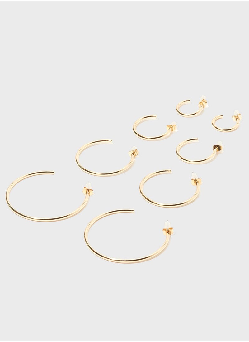 ONLY Pair Of 4 Hoop Earrings  - Image 1