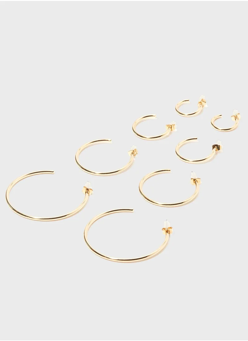 ONLY Pair Of 4 Hoop Earrings