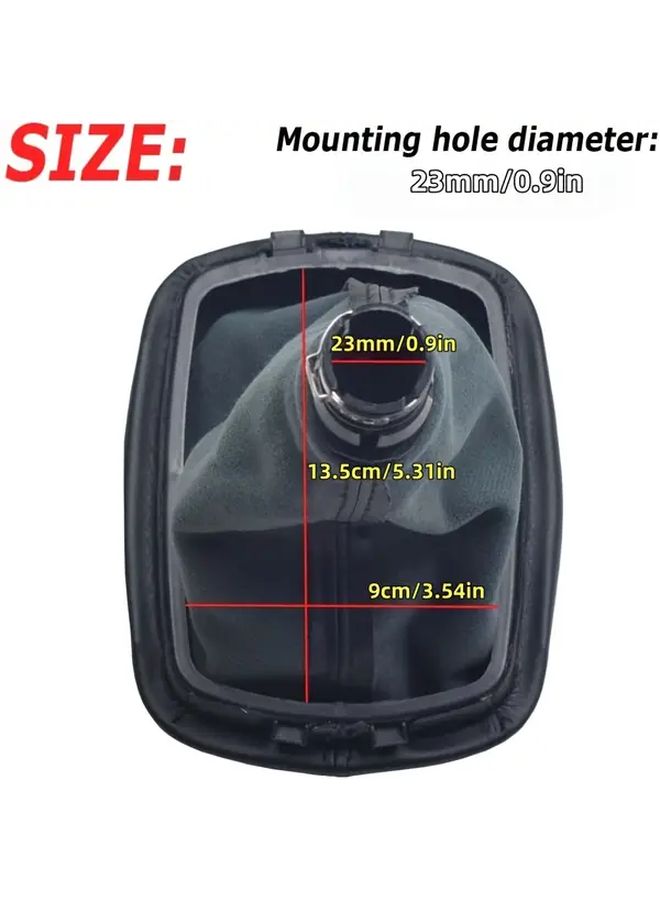 Manual Gear Shift Knob Cover Black 5 Speed Easy Install Direct Fit Replacement - Image 2