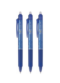PILOT 3-Piece Frixion Clicker Erasable Ball Pen 0.5mm Tip Blue Ink  - Image 1
