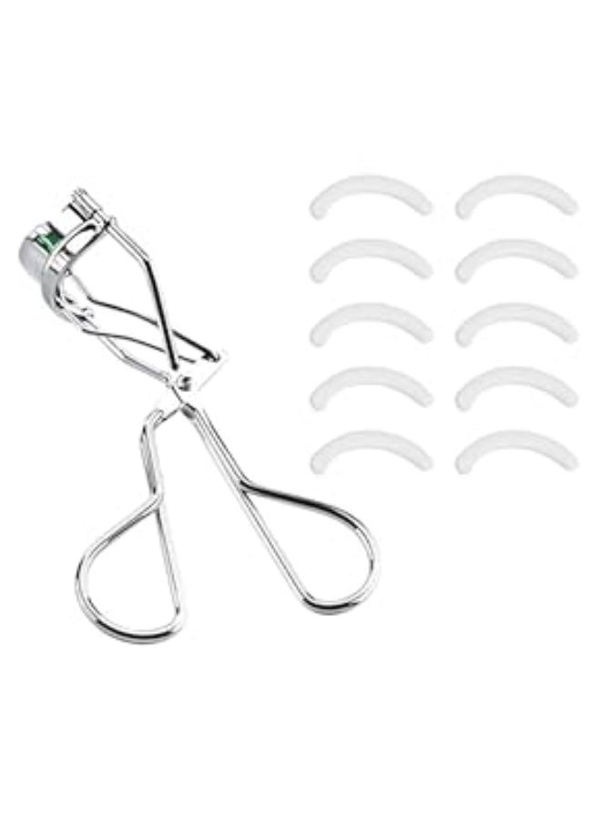 مكبس رموش شهير مصنوع من الفولاذ المقاوم للصدأ باللون الفضي مع مقبض مريح - Image 1