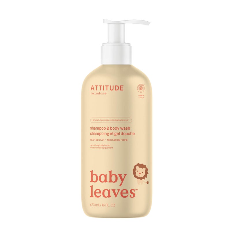 Attitude Baby Leaves 2In1 Natural Shampoo - Pear Nectar - 473 ML - Image 1