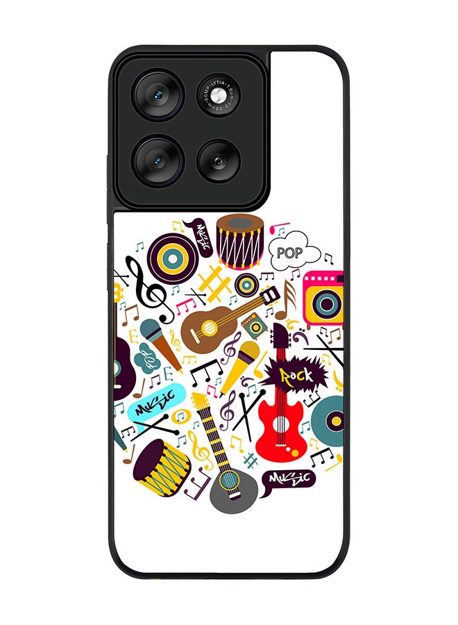 Stylizedd For Motorola Moto G56 Case,Slim fit Camera Protection, Shockproof Thin Phone cover  - Muscial Instruments - Image 1