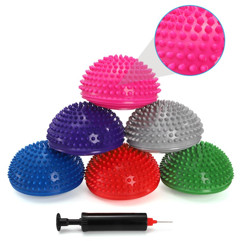 Fasmov Balance Pods Balancing Hedgehog Stability Balance Trainer Dots with Pump, Set of 6 - Image 1