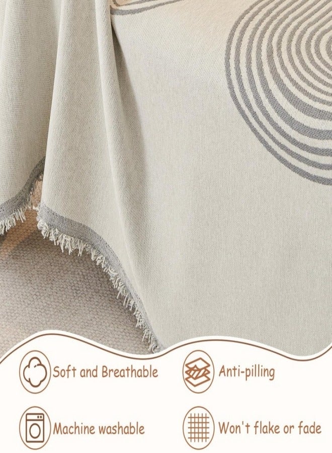 VarietyVoyageD 180*180 Double Sided Chenille Sofa Cover, Stylish Sofa Cover, Chenille Furniture Sofa Cover Towel, Four Seasons Chenille Sofa Cover Available Both Sides - Image 4