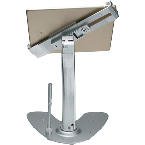 CTA Digital Universal Dual Kiosk – CTA Universal Dual Security Kiosk with Locking Holder & Anti-Theft Cable for iPad 10th Gen 10.9" - iPad 10.2" 7/8/9 Gen - Surface Pro 4 - Surface Go 3 & More - Silver (PAD-UATP) - Image 5