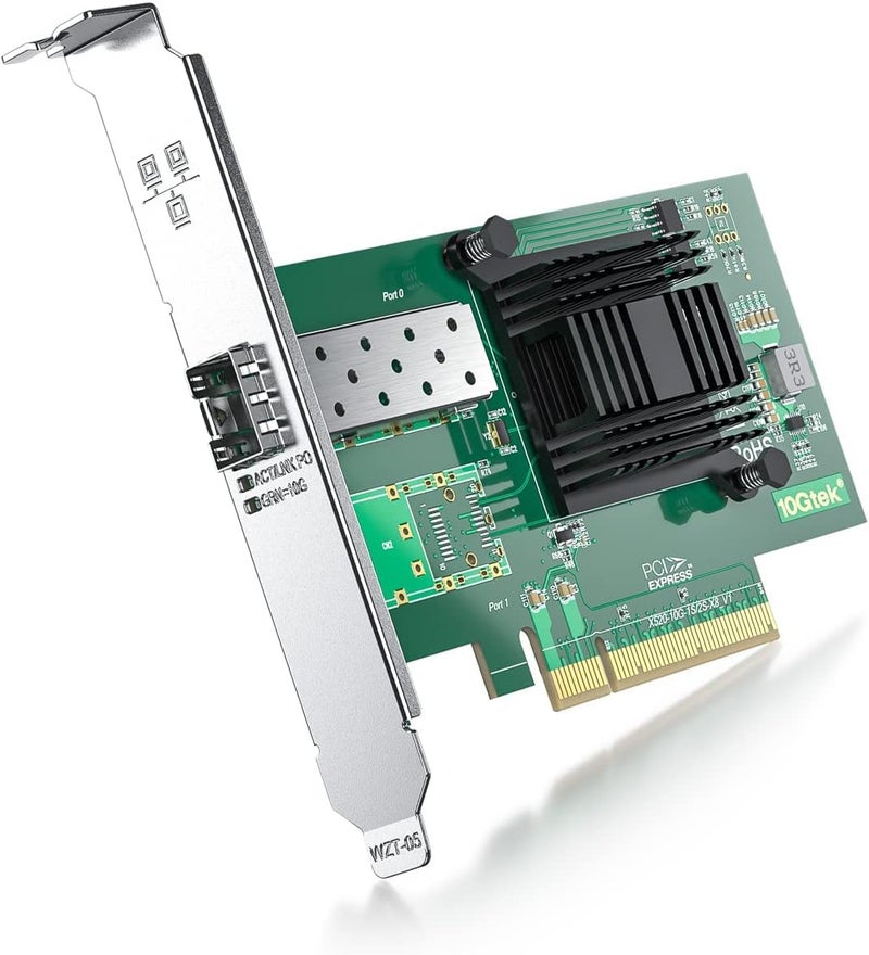 ipolex 10Gb Network Card Intel X520-DA1 Ethernet Card PCI-E NIC(E10G42BTDA), with Intel 82599EN Controller, Single SFP+ Port, 10G PCI Express LAN Adapter Support Windows Server/Windows/Linux/Vmware - Image 1