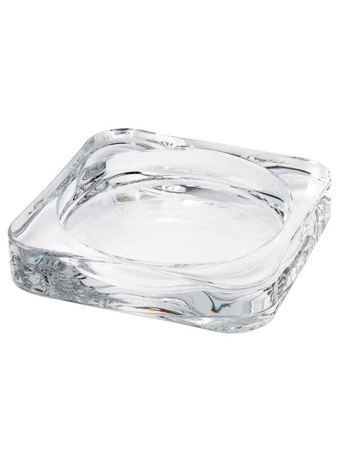 Zaboon Candle dish, clear glass, 10x10 cm - Image 1