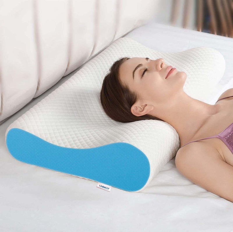 UNBEAT Contour Memory Foam Pillow Cervical Contour Memory Foam Pillow Orthopedic Pillow for Neck Pain,Orthopedic Contour Pillow Support for Back,Stomach - Image 1