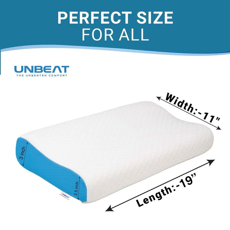 UNBEAT Contour Memory Foam Pillow Cervical Contour Memory Foam Pillow Orthopedic Pillow for Neck Pain,Orthopedic Contour Pillow Support for Back,Stomach - Image 5