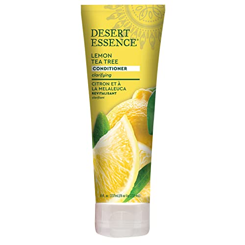 Desert Essence Conditioner Lemon Tea Tree Clarifying Provitamin B5 Organic Lemon Peel Extract  Nourishing Aloe  Purifying Moisturizing Soothing  Vegan SulfateFree CrueltyFree  8oz