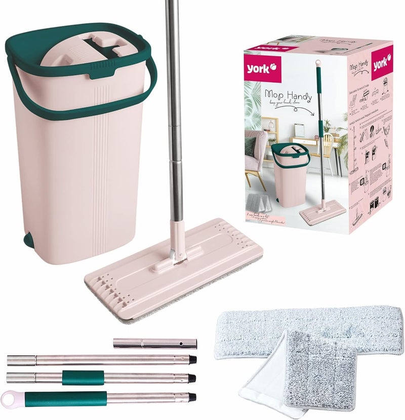 York handy wringing flat mop with bucket - Image 1