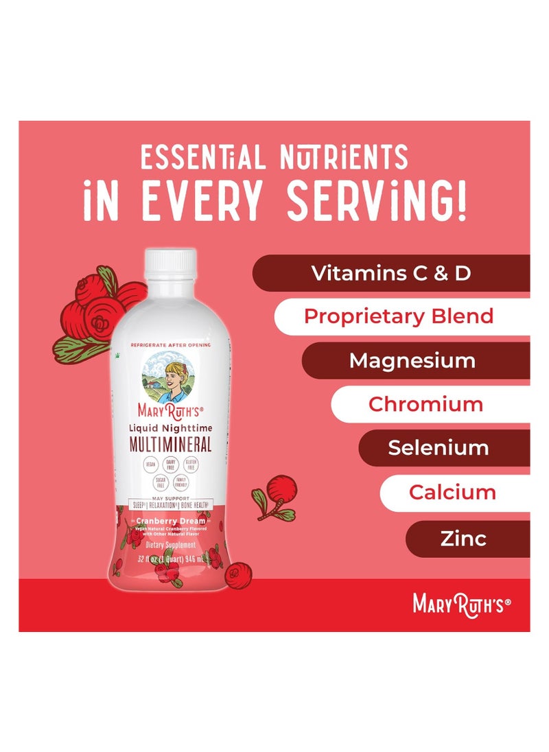 MaryRuth's - Liquid Nighttime Multimineral Cranberry Dream 32 oz - Image 1