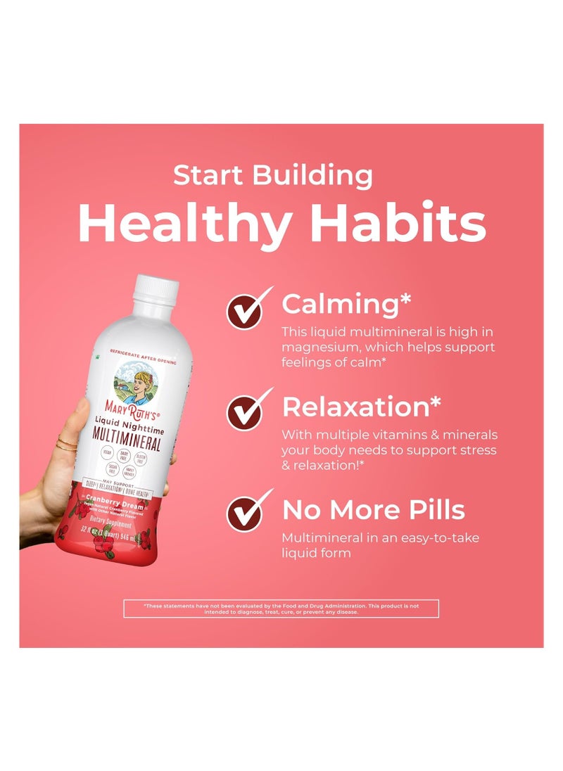 MaryRuth's - Liquid Nighttime Multimineral Cranberry Dream 32 oz - Image 1