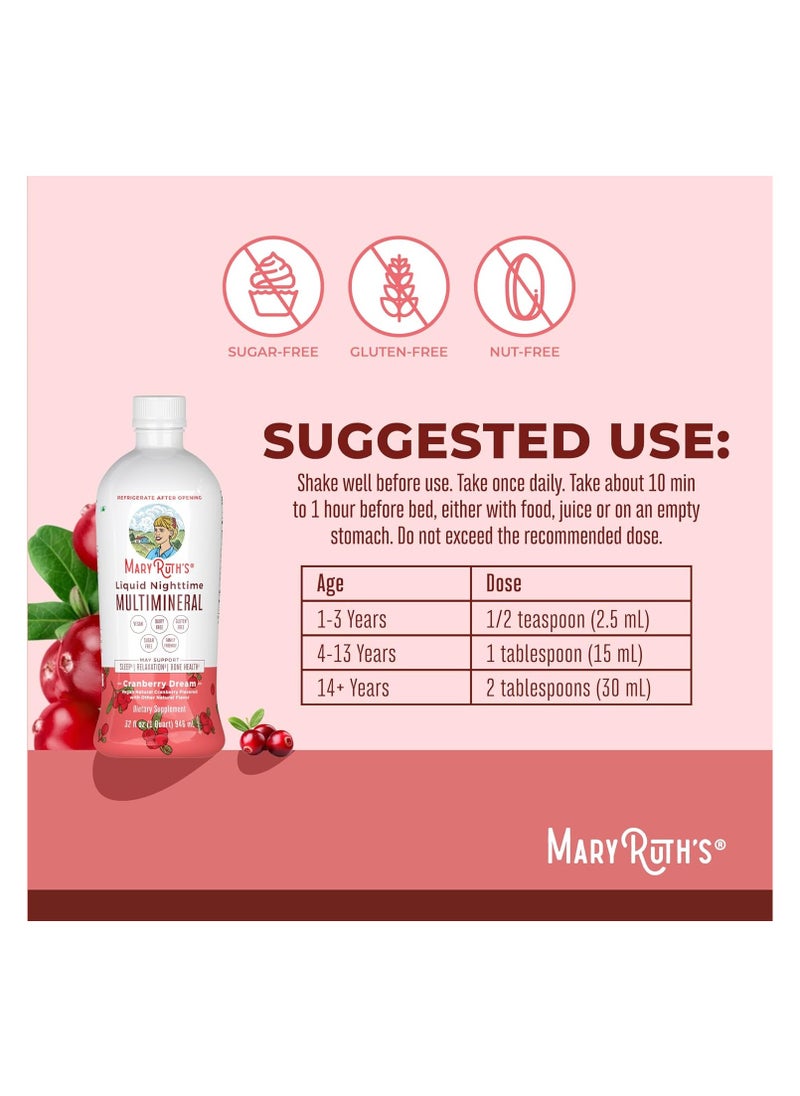 MaryRuth's - Liquid Nighttime Multimineral Cranberry Dream 32 oz - Image 1