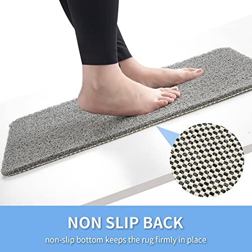 Hargiis Non-Slip Shower Mat Bathtub Mat for Bath Tub,Anti Slip Bath Tub Mat,Floor Mat,Soft PVC Loofah Bathroom Mats,Foot Scrubber Mat,Quick Drying Easy Cleaning Mats for Wet Areas（40 * 16 Grey） - Image 3