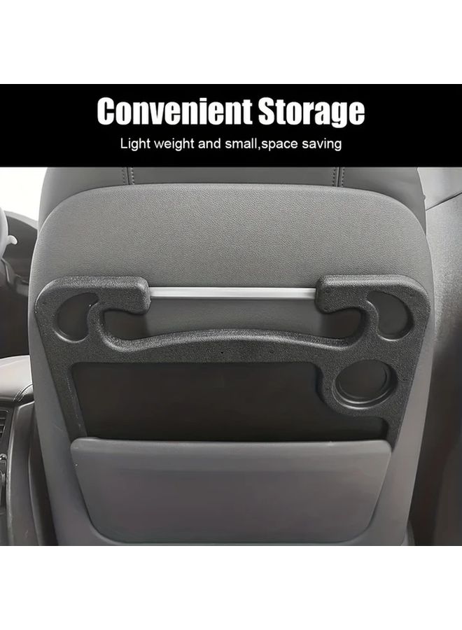 Grey Car Steering Wheel Tray Table 2 In 1 Dining And Drink Holder Portable Writing Desk - Image 4