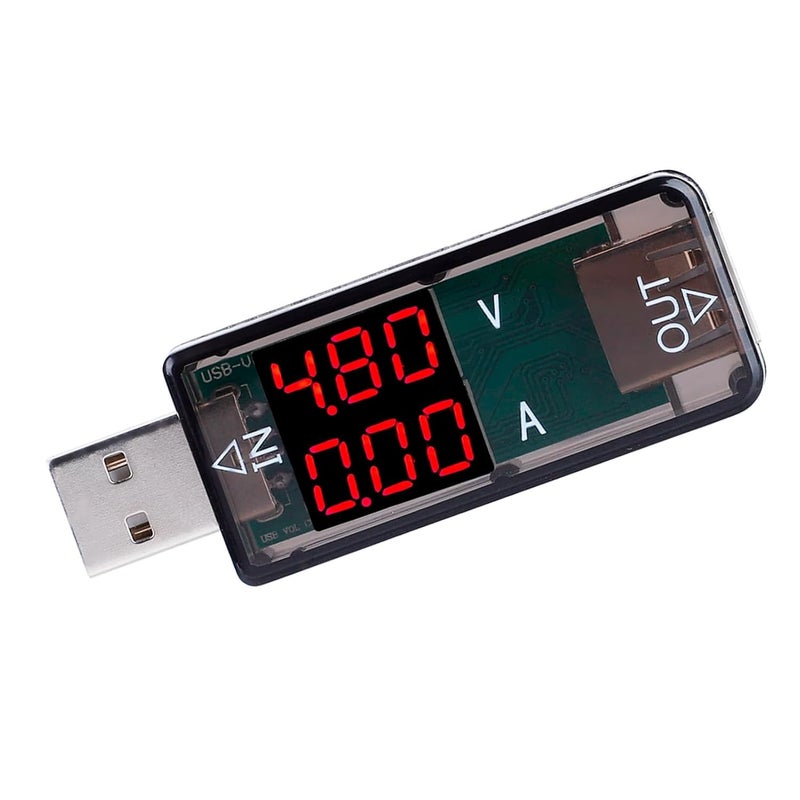 GOWENIC USB Tester, USB Voltmeter Ammeter, Color LCD Multimeter, Charger Current Meter, Amperage Voltage Power Monitor for Car (Black) - Image 4
