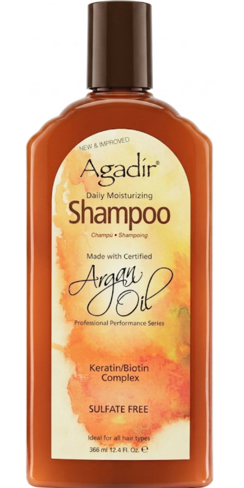 Agadir Argan Oil Shampoo Daily Moisturizing And Shine Boost For Dry Damaged Hair Sulfate And Paraben Free Moisturizing 366 ML - Image 1