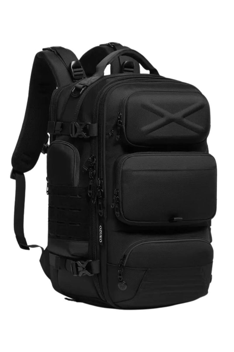 OZUKO 9842S Travel Laptop Backpack – USB Port, Water-Resistant, Black - Image 2