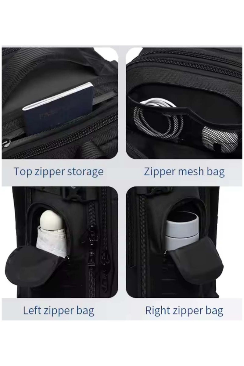 OZUKO 9842S Travel Laptop Backpack – USB Port, Water-Resistant, Black - Image 4