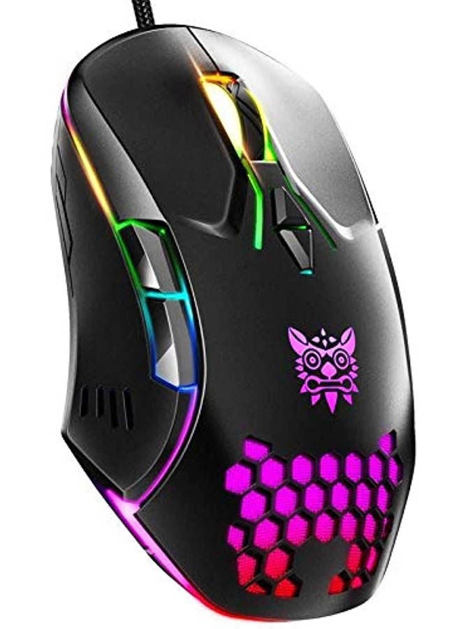 ONIKUMA CW902 Wired gaming mouse with 3200DPI RGB lighting 7 programmable buttons ergonomic lightweight design and high-precision optical sensor. - Image 1