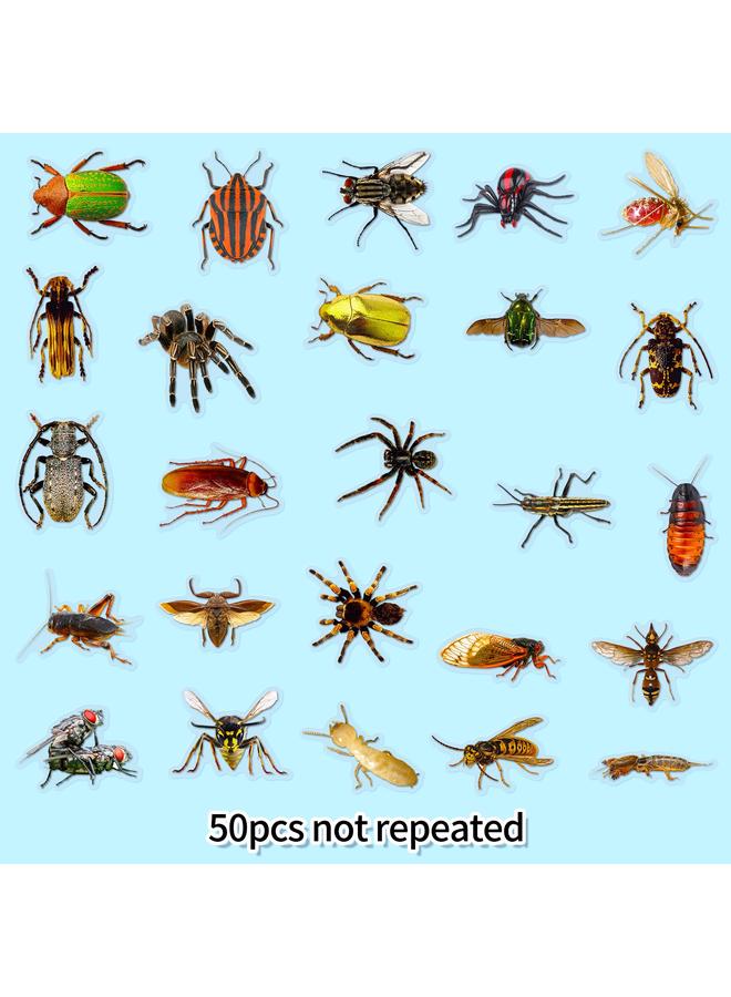 Bluejw 50 Simulation Insect Stickers Creative Nostalgic Realistic Insect Stickers Yama Hot Cup Refrigerator Waterproof Stickers - Image 4