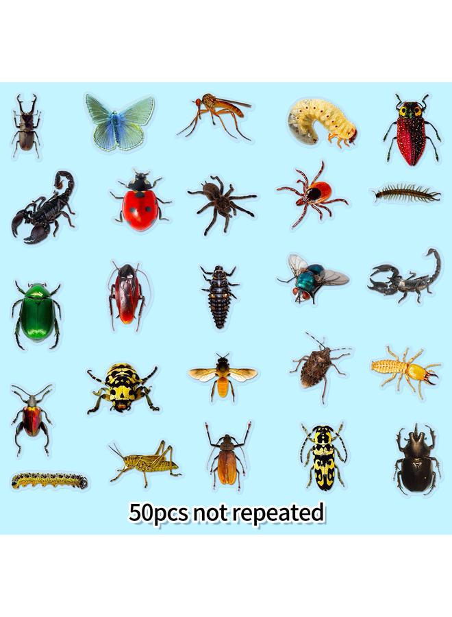 Bluejw 50 Simulation Insect Stickers Creative Nostalgic Realistic Insect Stickers Yama Hot Cup Refrigerator Waterproof Stickers - Image 3