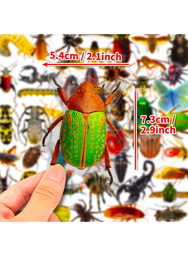 Bluejw 50 Simulation Insect Stickers Creative Nostalgic Realistic Insect Stickers Yama Hot Cup Refrigerator Waterproof Stickers - Image 2