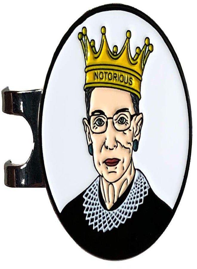 Balanced Co. Ruth Bader Ginsburg Golf Hat Clip with Enamel Magnetic Ball Marker - Image 1