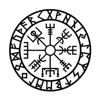 NTICKER 10 pcs Viking Stickers Set, 4 inches - Waterproof, Vinyl Stickers Norse, Walknut, Vegvisir Compass, Odin, Rune, Raven, Thor Hammer - Image 3
