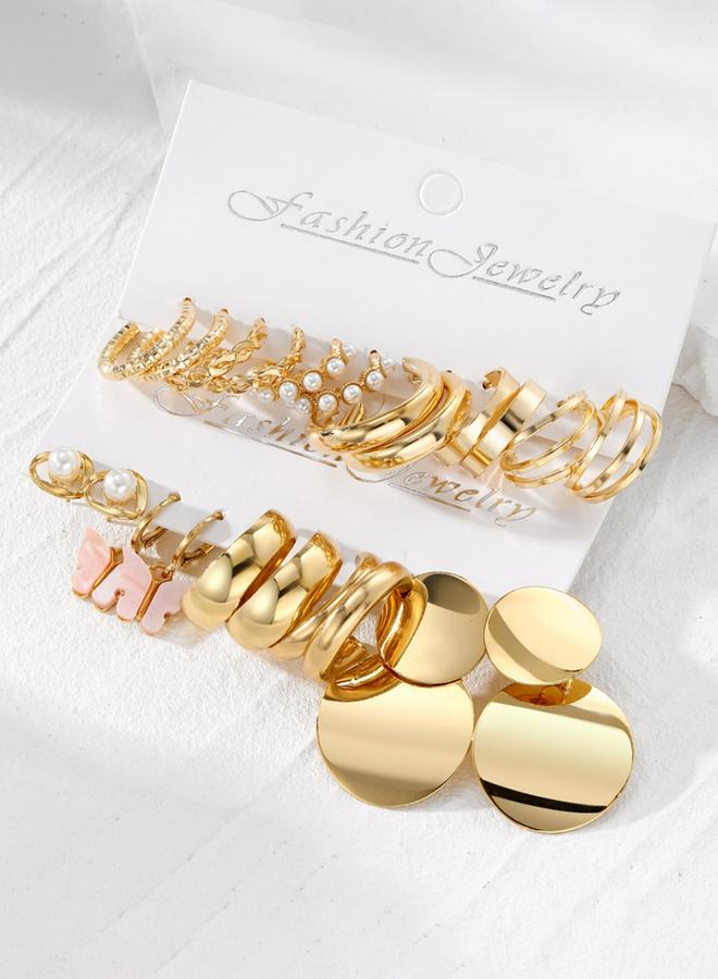 Take Two Pack of 11 - Gold Hoop Earring - Image 3