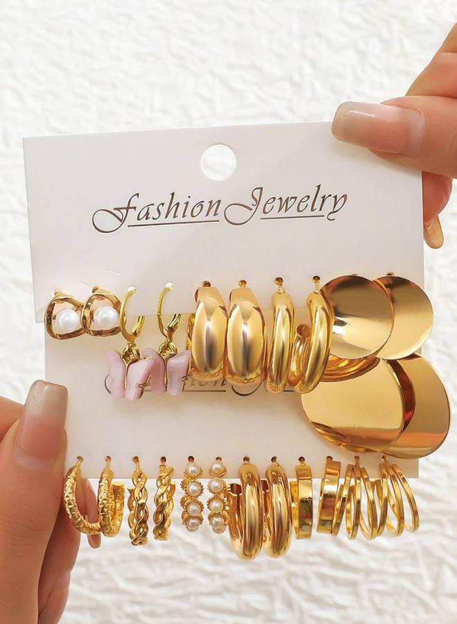 Take Two Pack of 11 - Gold Hoop Earring - Image 5