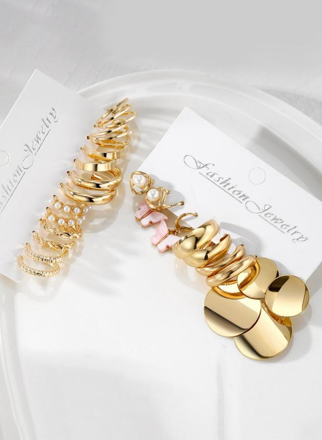 Take Two Pack of 11 - Gold Hoop Earring - Image 2