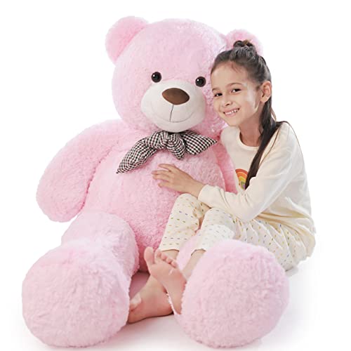 Poutmac Big Pink Teddy Bear 4Ft Giant Stuffed Animal Plush Toy for Girlfriend Women Kids for Valentines Christmas Birthday - Image 1