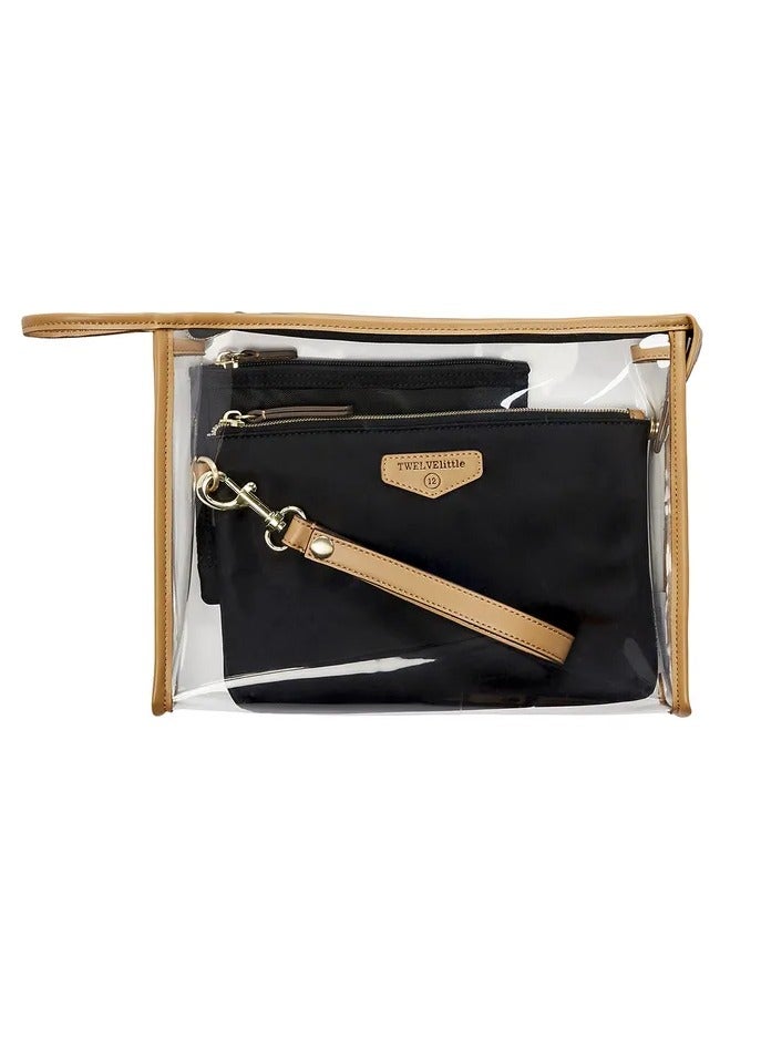 TWELVElittle TWELVElittle - 3-In-1 Travel Organiser Pouch Set Black - Image 1
