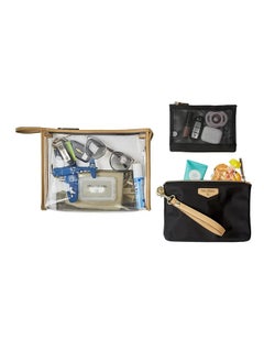 TWELVElittle TWELVElittle - 3-In-1 Travel Organiser Pouch Set Black  - Image 3