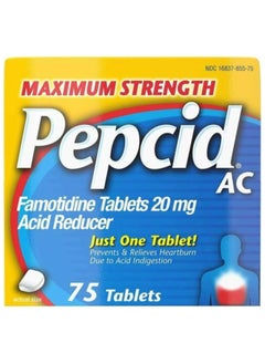 Pepcid AC Maximum Strength - Heartburn Relief, 75 Tablets  - Image 1