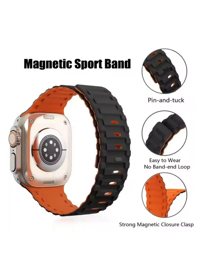 O Ozone (Pack of 4) Silicone Magnetic Bands Compatible with Apple Watch Series 10/9/8/7/6/ SE / 5/4/3/2/1, 38/40/41/42mm, Replacement Sport Magnet Strap with Anti-drop Buckle -Multicolor1 - Image 5