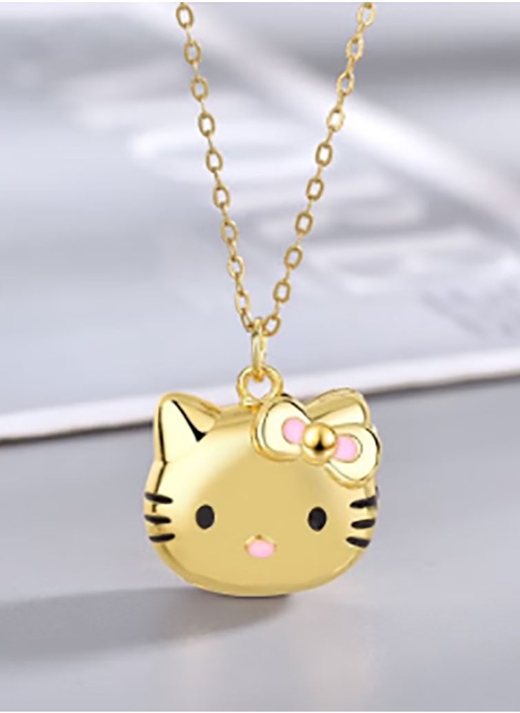 Hello Kitty Hello Kitty Gold Pendant Necklace with Open Cover  - Image 2