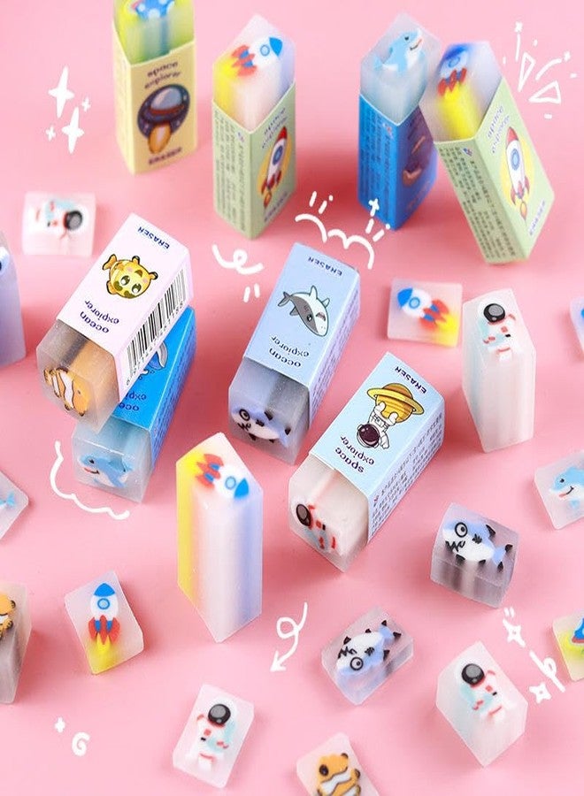 APCATIO Pastel Explorer Series Erasers – Ocean & Space Cartoon Design | Pack of 6 - Image 5