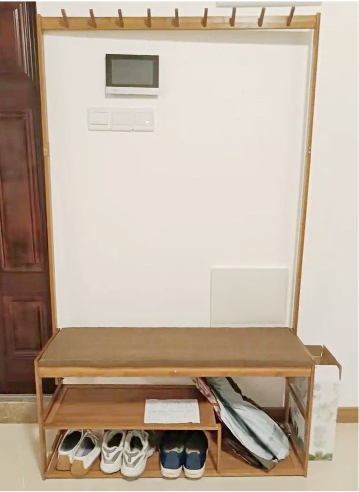 Modern Design Shoe and Clothes Rack with Holding Hooks 97 x 29 x 168 cm