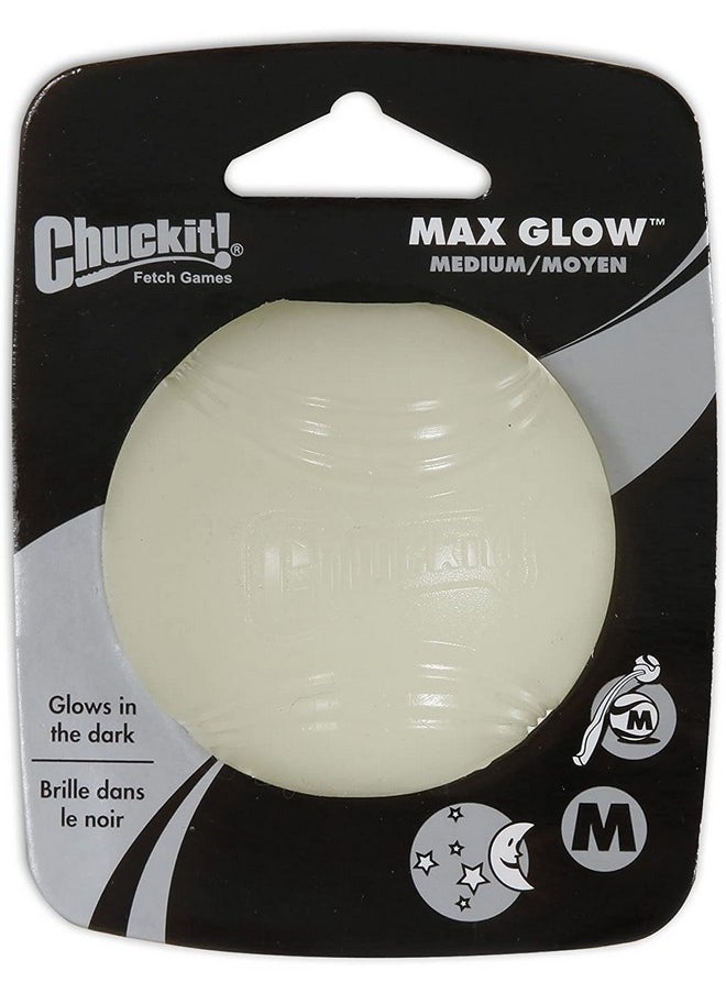 Chuckit! - Max Glow Ball Dog Toy, Medium (2.5 Inch Diameter) For Dogs 2060 Lbs, Pack Of 4 - Image 1