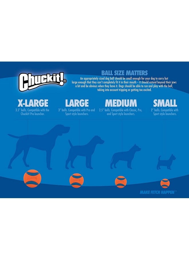 Chuckit! - Max Glow Ball Dog Toy, Medium (2.5 Inch Diameter) For Dogs 2060 Lbs, Pack Of 4 - Image 1