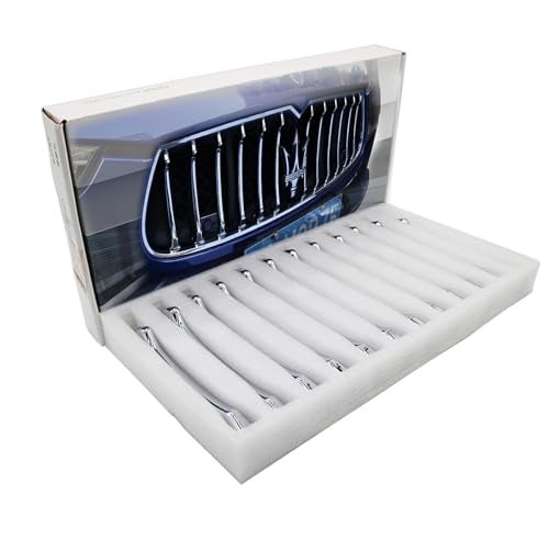 YOCTM تقليم كروم لشبكة أمامية لسيارة مازيراتي غيبلي 2013 2014 2015 2016 2017 قطع غيار وإكسسوارات تزيين شبكة أمامية 12 قطعة - Image 1