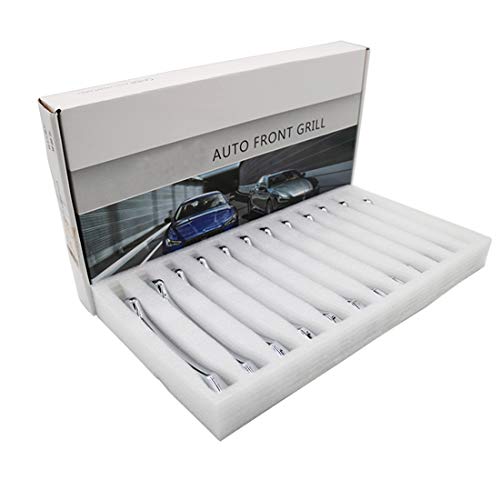 YOCTM تقليم كروم لشبكة أمامية لسيارة مازيراتي غيبلي 2013 2014 2015 2016 2017 قطع غيار وإكسسوارات تزيين شبكة أمامية 12 قطعة - Image 4