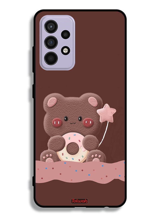 Tolwak Samsung Galaxy A52s 5G Protective Case Cover Donut Bear - Image 1