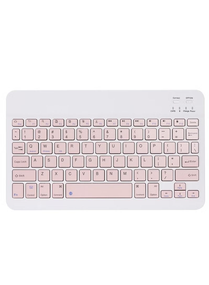 Wireless Bluetooth Three System Universal Mobile phone and Tablet Keyboard with Mouse Set English Pink - Image 2
