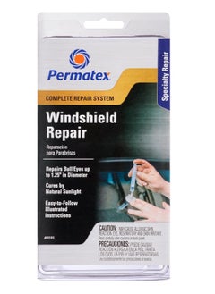 Permatex Permatex 09103 Automotive Windshield Repair Kit For Chipped And Cracked Windshields. Permanent Air-Tight Repairs, With Repair Syringe & Plunger, 9-piece Kit  - Image 1